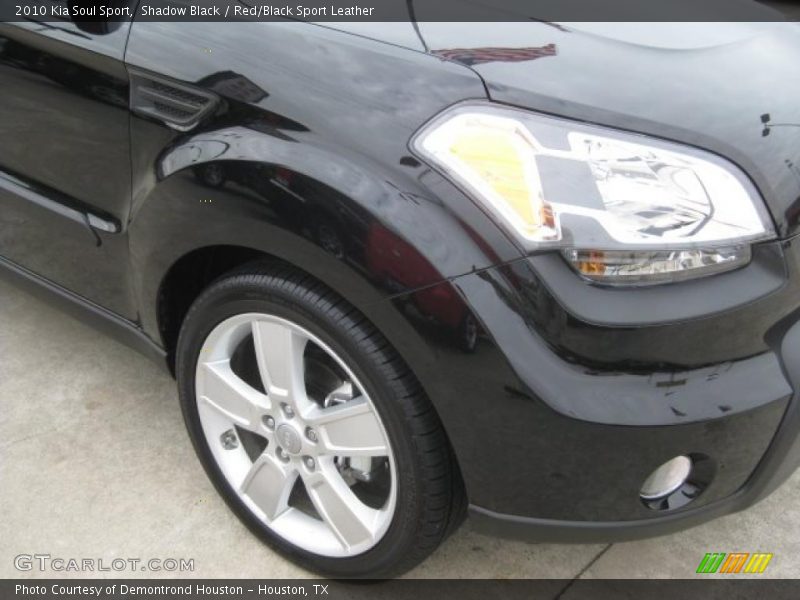 Shadow Black / Red/Black Sport Leather 2010 Kia Soul Sport