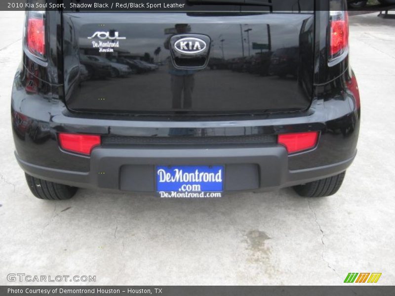 Shadow Black / Red/Black Sport Leather 2010 Kia Soul Sport