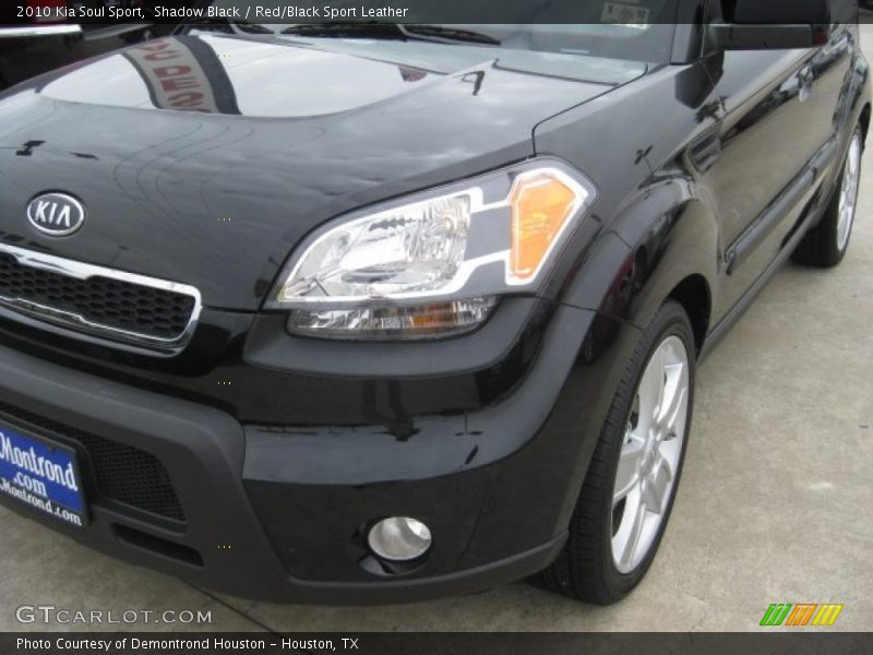 Shadow Black / Red/Black Sport Leather 2010 Kia Soul Sport