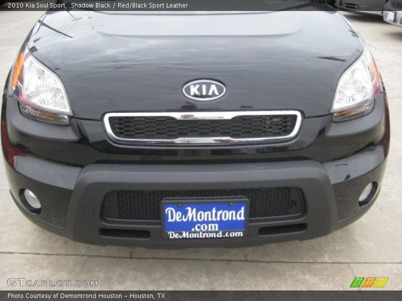 Shadow Black / Red/Black Sport Leather 2010 Kia Soul Sport