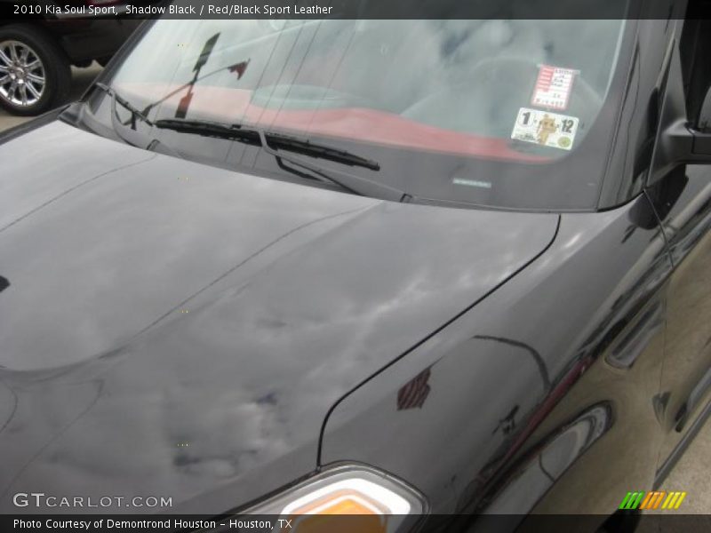 Shadow Black / Red/Black Sport Leather 2010 Kia Soul Sport