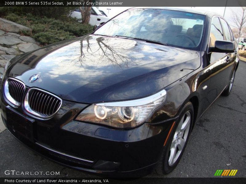 Jet Black / Grey Dakota Leather 2008 BMW 5 Series 535xi Sedan