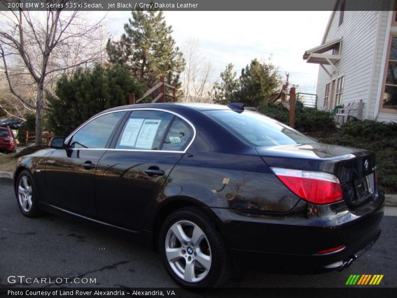 Jet Black / Grey Dakota Leather 2008 BMW 5 Series 535xi Sedan