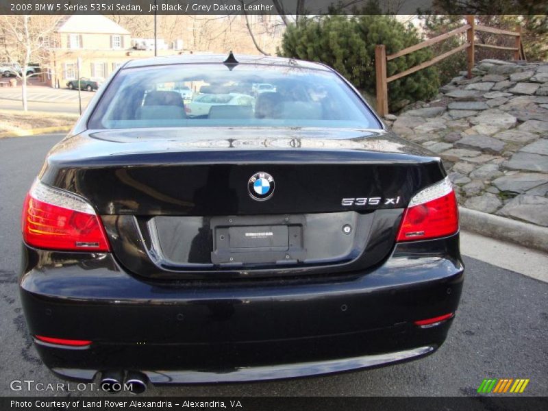 Jet Black / Grey Dakota Leather 2008 BMW 5 Series 535xi Sedan