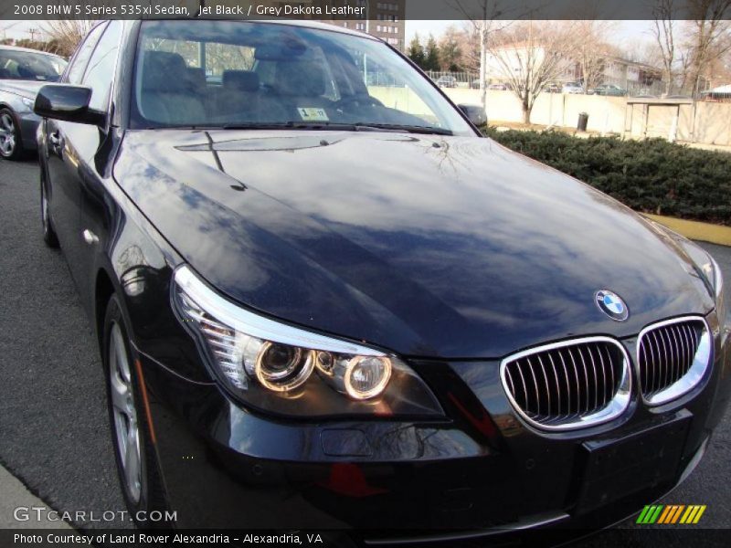 Jet Black / Grey Dakota Leather 2008 BMW 5 Series 535xi Sedan