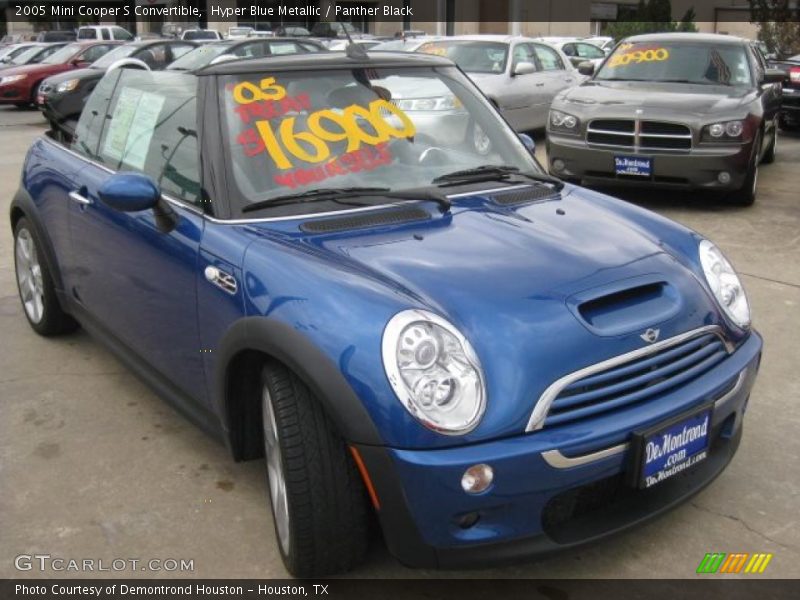 Hyper Blue Metallic / Panther Black 2005 Mini Cooper S Convertible