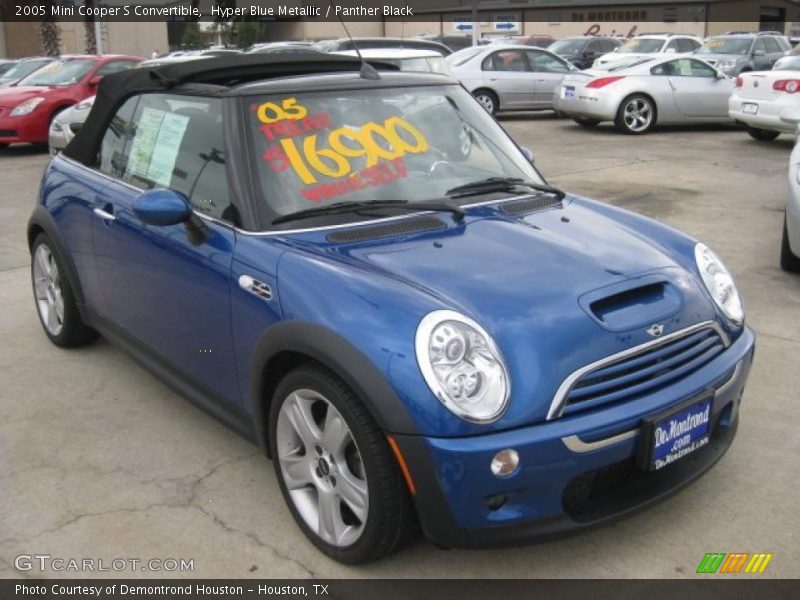 Hyper Blue Metallic / Panther Black 2005 Mini Cooper S Convertible