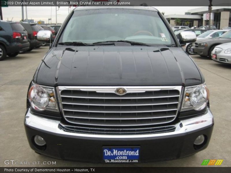 Brilliant Black Crystal Pearl / Light Graystone 2009 Chrysler Aspen Limited