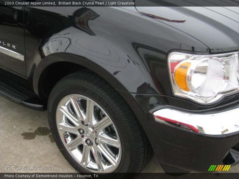 Brilliant Black Crystal Pearl / Light Graystone 2009 Chrysler Aspen Limited