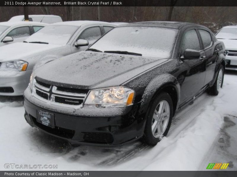 Brilliant Black Crystal Pearl / Black 2011 Dodge Avenger Mainstreet