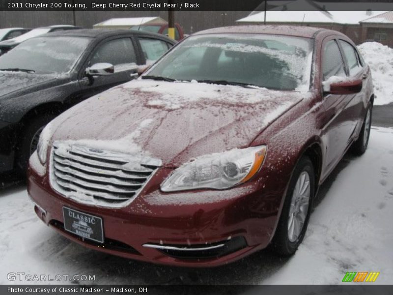 Deep Cherry Red Crystal Pearl / Black 2011 Chrysler 200 Touring