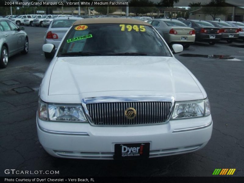 Vibrant White / Medium Parchment 2004 Mercury Grand Marquis GS