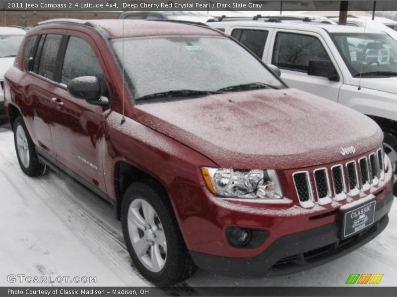 Deep Cherry Red Crystal Pearl / Dark Slate Gray 2011 Jeep Compass 2.4 Latitude 4x4