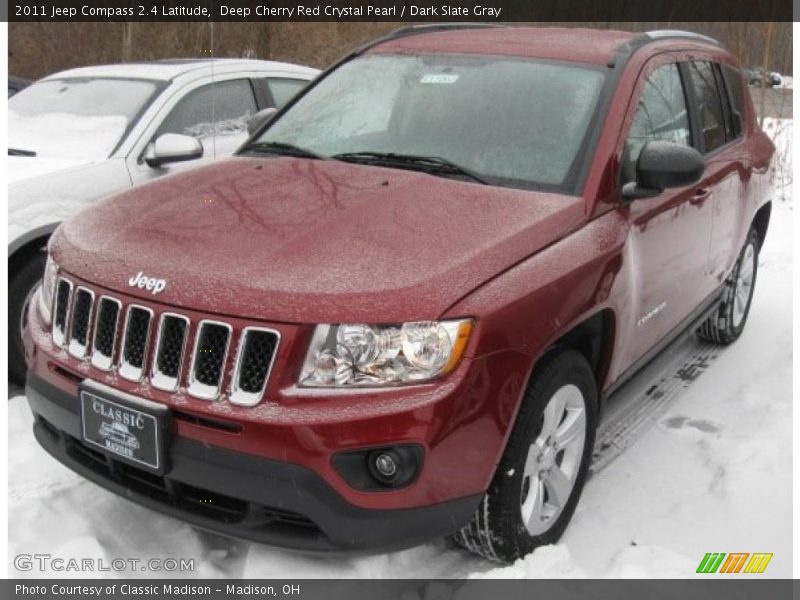 Deep Cherry Red Crystal Pearl / Dark Slate Gray 2011 Jeep Compass 2.4 Latitude