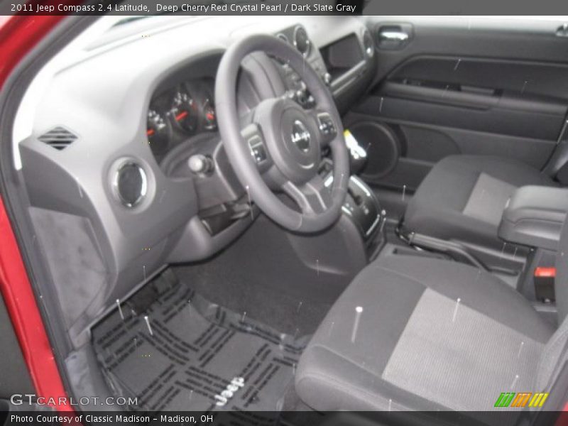 Deep Cherry Red Crystal Pearl / Dark Slate Gray 2011 Jeep Compass 2.4 Latitude