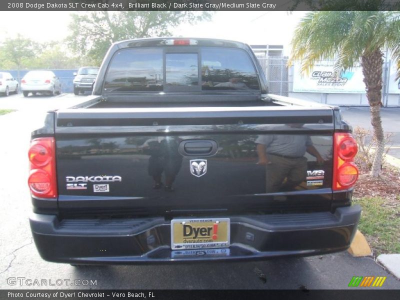Brilliant Black / Dark Slate Gray/Medium Slate Gray 2008 Dodge Dakota SLT Crew Cab 4x4