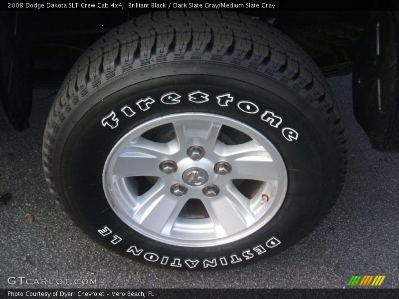 Brilliant Black / Dark Slate Gray/Medium Slate Gray 2008 Dodge Dakota SLT Crew Cab 4x4