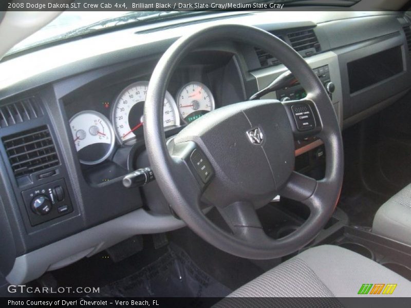 Brilliant Black / Dark Slate Gray/Medium Slate Gray 2008 Dodge Dakota SLT Crew Cab 4x4