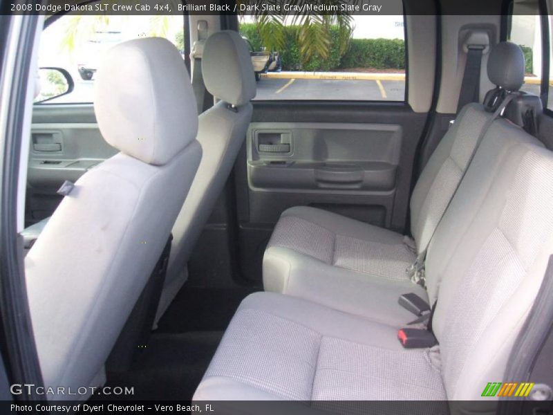 Brilliant Black / Dark Slate Gray/Medium Slate Gray 2008 Dodge Dakota SLT Crew Cab 4x4
