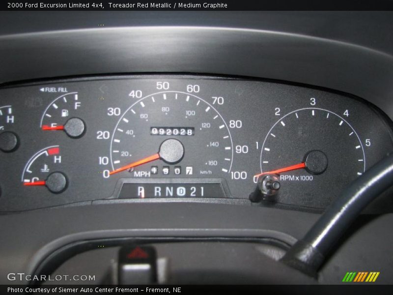 Toreador Red Metallic / Medium Graphite 2000 Ford Excursion Limited 4x4