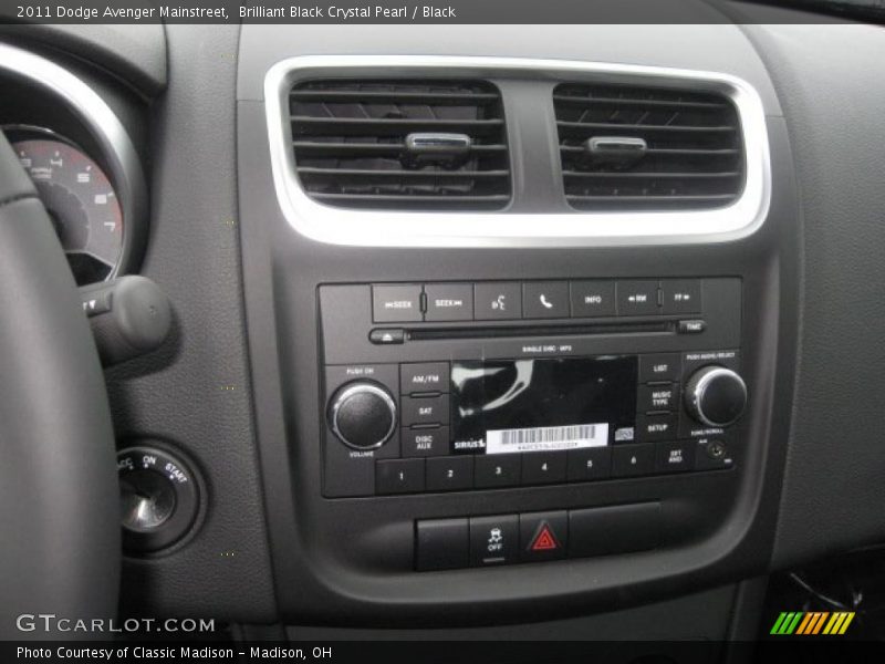 Brilliant Black Crystal Pearl / Black 2011 Dodge Avenger Mainstreet