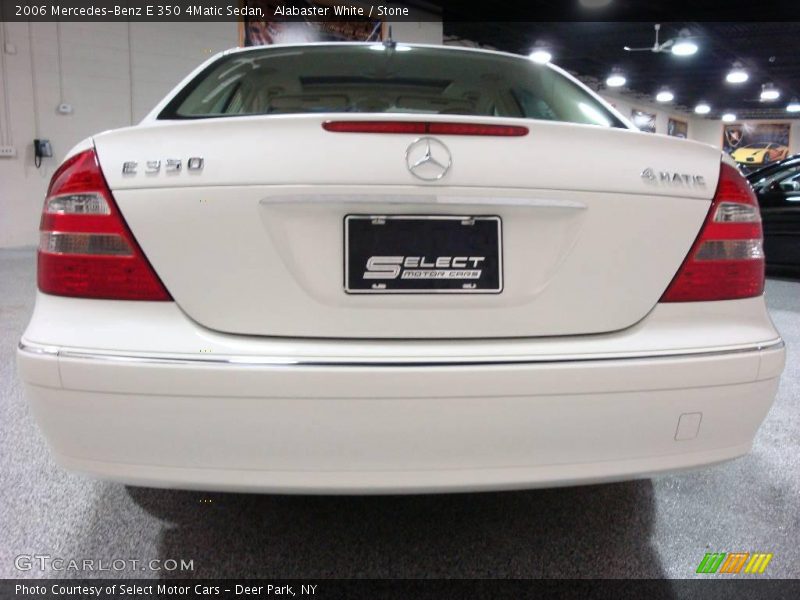 Alabaster White / Stone 2006 Mercedes-Benz E 350 4Matic Sedan