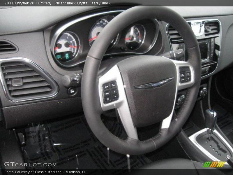 Brilliant Black Crystal Pearl / Black 2011 Chrysler 200 Limited