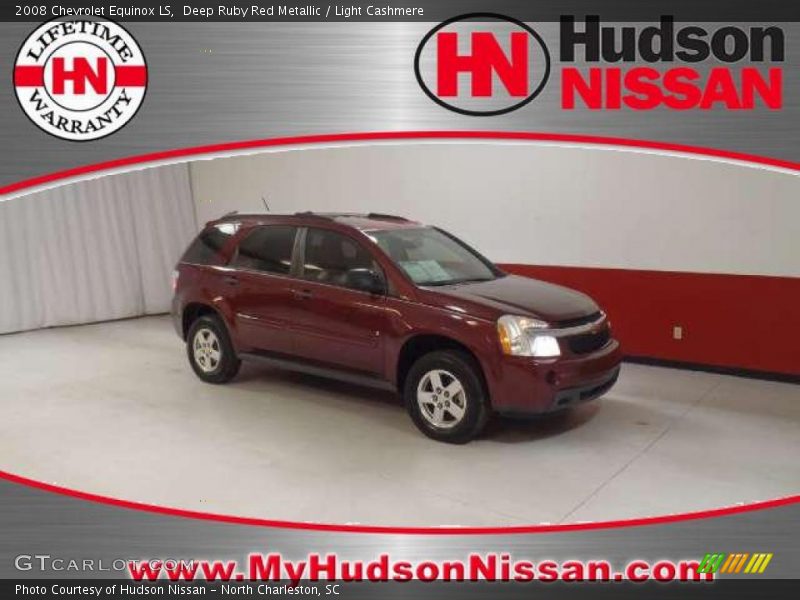 Deep Ruby Red Metallic / Light Cashmere 2008 Chevrolet Equinox LS