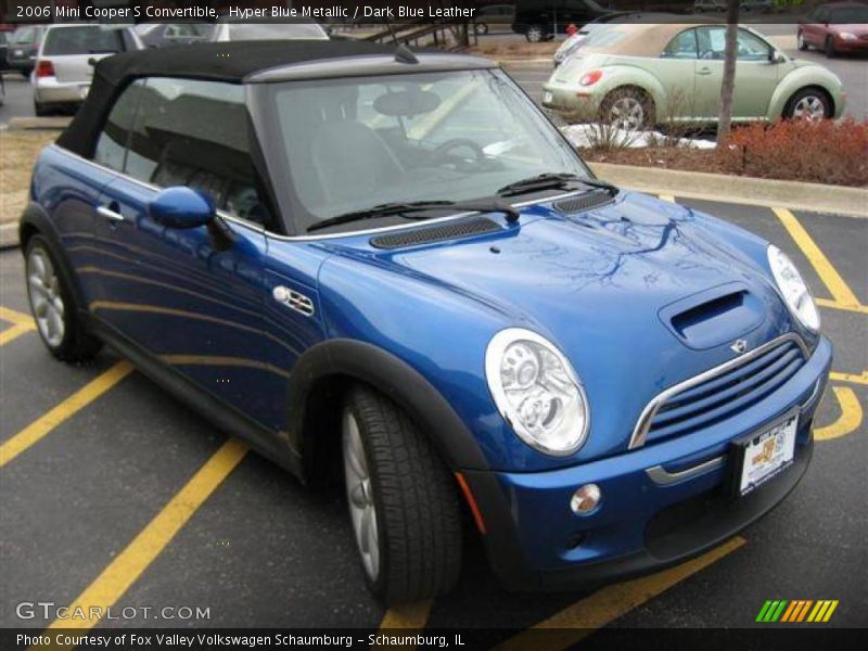 Hyper Blue Metallic / Dark Blue Leather 2006 Mini Cooper S Convertible