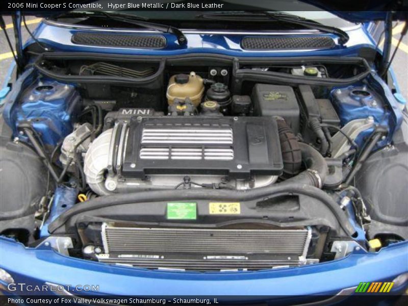 Hyper Blue Metallic / Dark Blue Leather 2006 Mini Cooper S Convertible