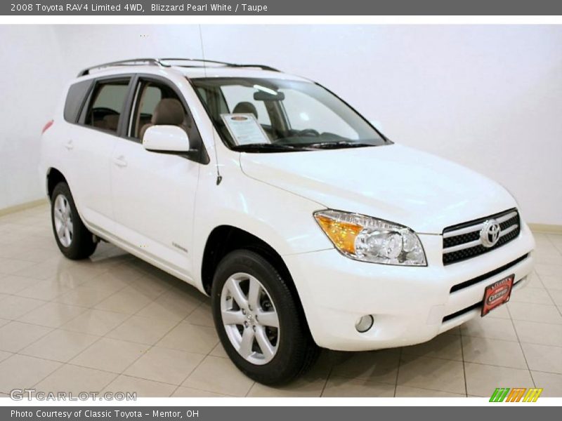 Blizzard Pearl White / Taupe 2008 Toyota RAV4 Limited 4WD