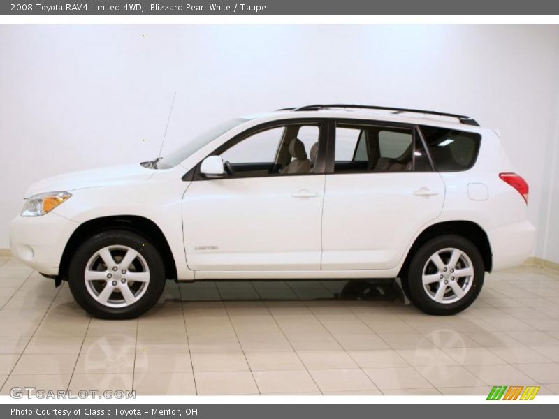 Blizzard Pearl White / Taupe 2008 Toyota RAV4 Limited 4WD