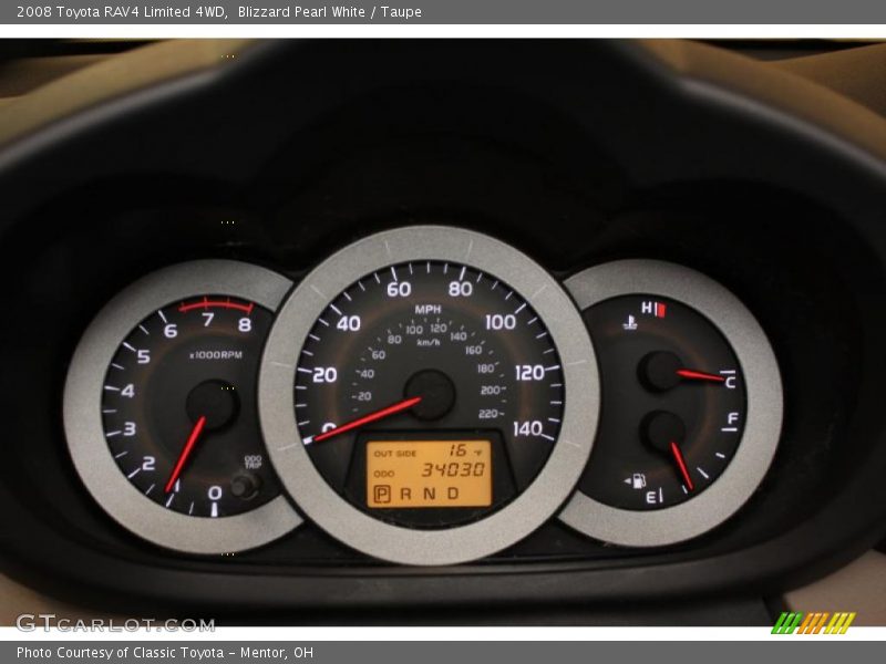 Blizzard Pearl White / Taupe 2008 Toyota RAV4 Limited 4WD
