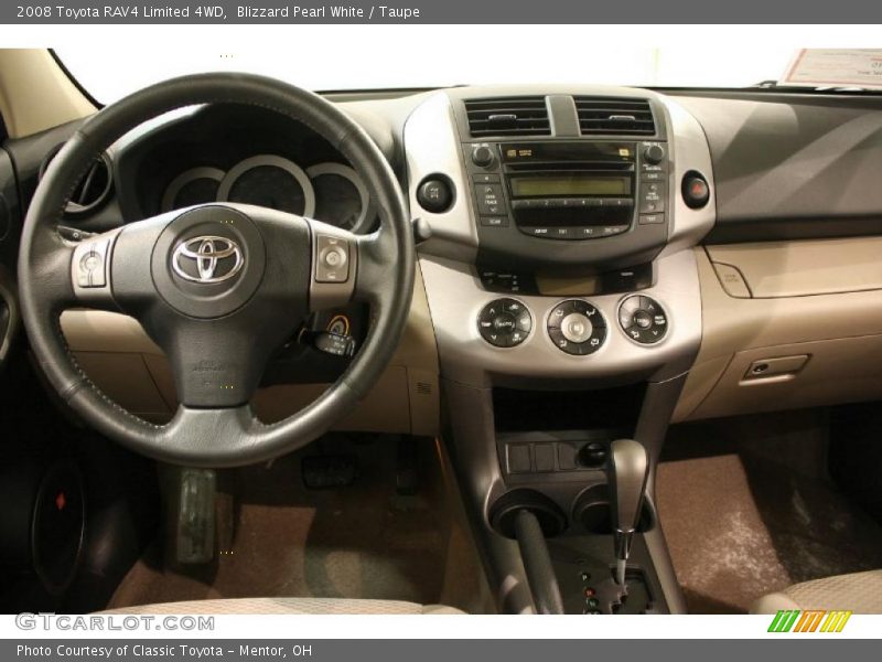 Blizzard Pearl White / Taupe 2008 Toyota RAV4 Limited 4WD