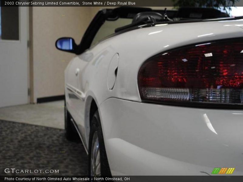 Stone White / Deep Royal Blue 2003 Chrysler Sebring Limited Convertible