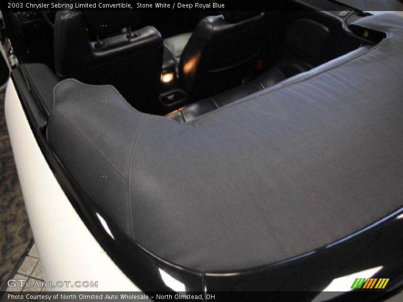 Stone White / Deep Royal Blue 2003 Chrysler Sebring Limited Convertible