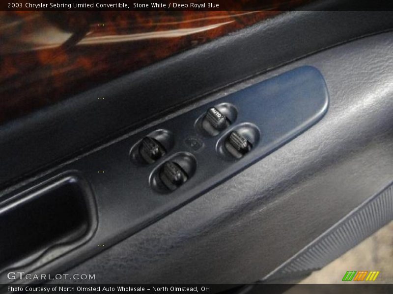 Stone White / Deep Royal Blue 2003 Chrysler Sebring Limited Convertible