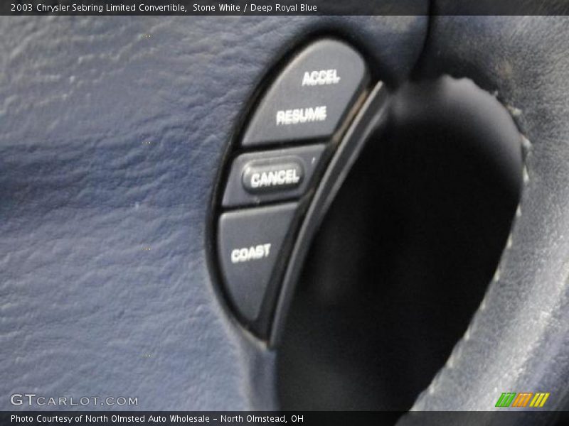 Stone White / Deep Royal Blue 2003 Chrysler Sebring Limited Convertible