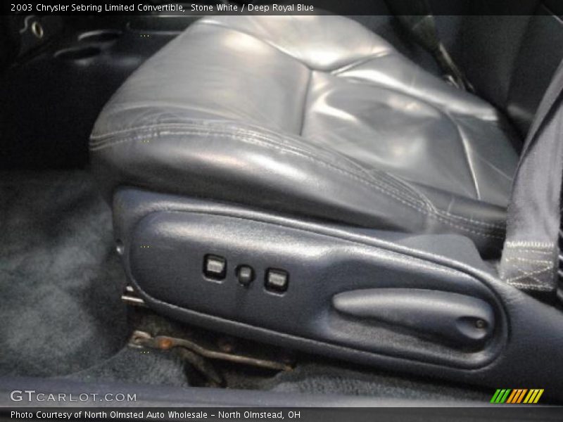 Stone White / Deep Royal Blue 2003 Chrysler Sebring Limited Convertible