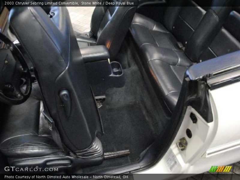 Stone White / Deep Royal Blue 2003 Chrysler Sebring Limited Convertible
