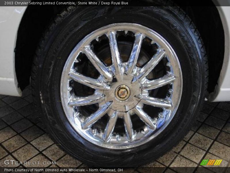 Stone White / Deep Royal Blue 2003 Chrysler Sebring Limited Convertible