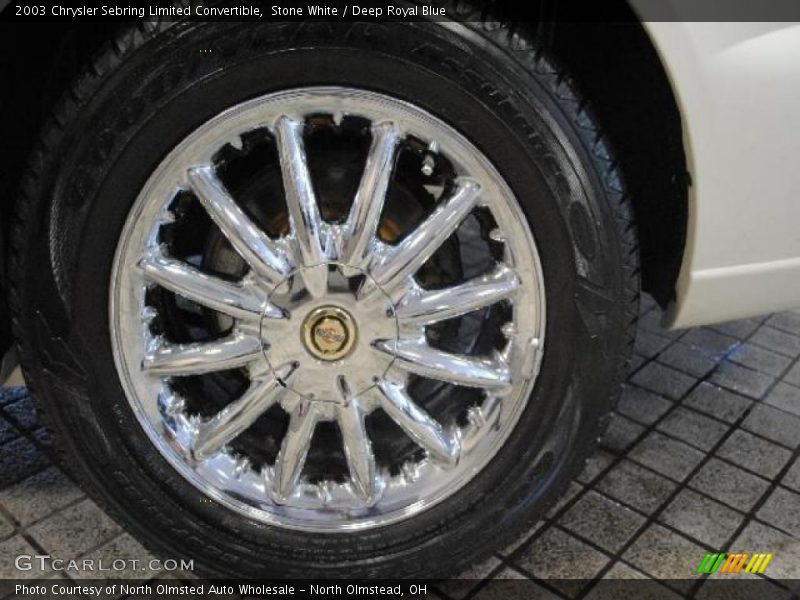 Stone White / Deep Royal Blue 2003 Chrysler Sebring Limited Convertible