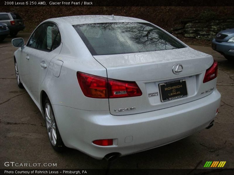 Glacier Frost Pearl / Black 2008 Lexus IS 250 AWD