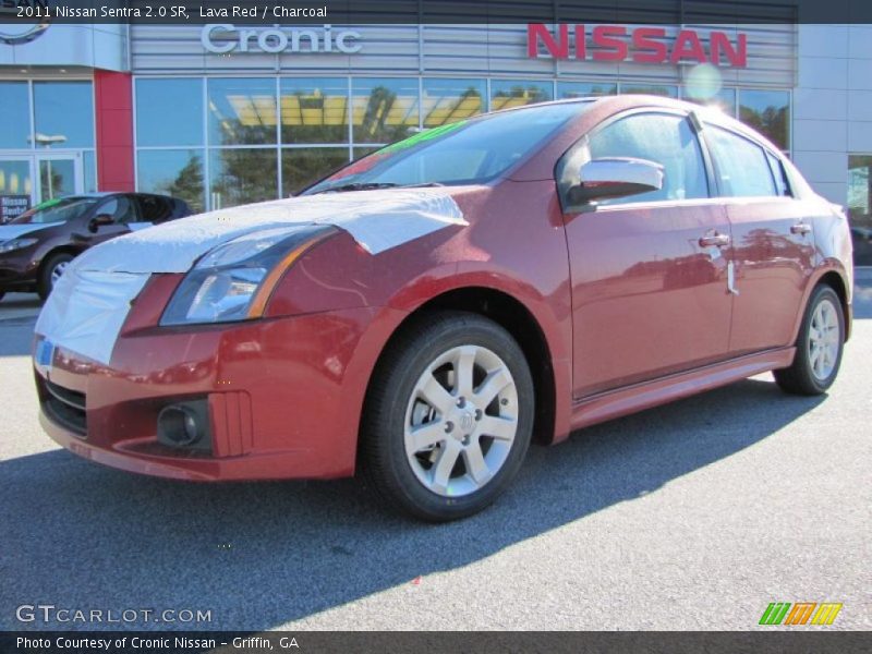 Lava Red / Charcoal 2011 Nissan Sentra 2.0 SR
