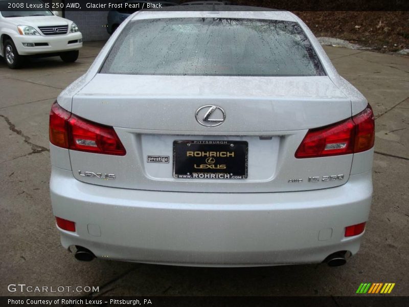 Glacier Frost Pearl / Black 2008 Lexus IS 250 AWD