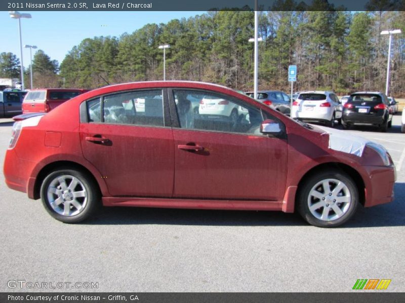 Lava Red / Charcoal 2011 Nissan Sentra 2.0 SR