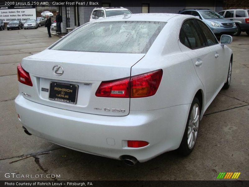 Glacier Frost Pearl / Black 2008 Lexus IS 250 AWD
