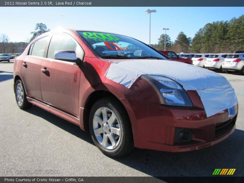 Lava Red / Charcoal 2011 Nissan Sentra 2.0 SR