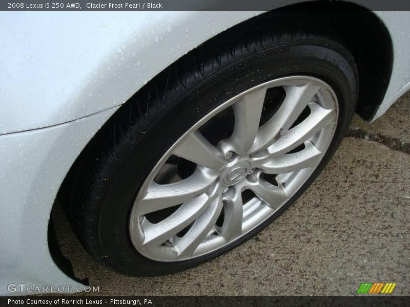 Glacier Frost Pearl / Black 2008 Lexus IS 250 AWD