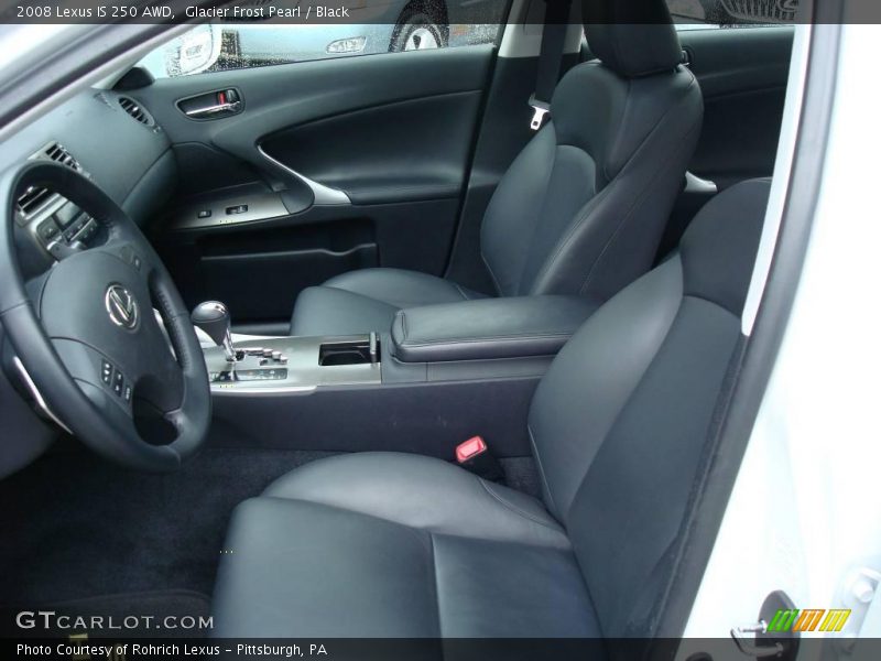 Glacier Frost Pearl / Black 2008 Lexus IS 250 AWD